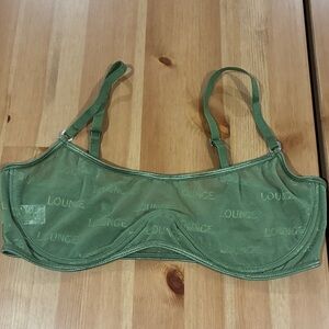 NWOT Women's Lounge 💚Mesh Green Wired Bra💚